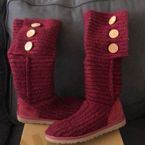 Limited Edition Burgundy Classic Cardy Ugg Boots